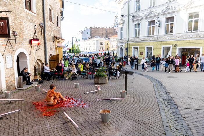 Sostinės centre – įspūdingas A. Jagelavičiūtės performansas