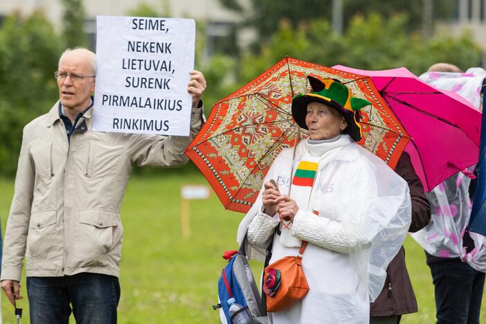 Šeimų sąjūdžio protestas prie Seimo