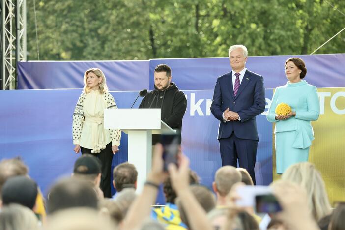 V. Zelenskio kalba Lukiškių aikštėje