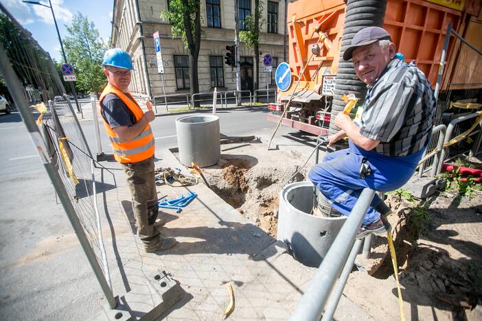 Kęstučio gatvėje užvirė intensyvūs darbai