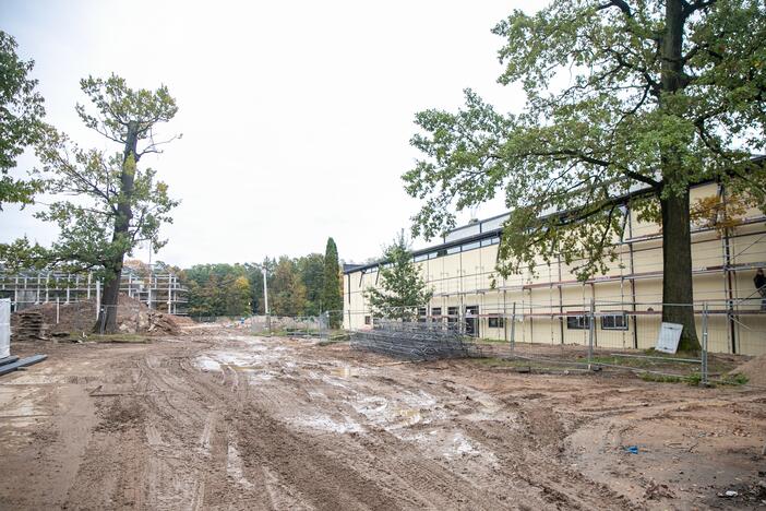 S.Dariaus ir S.Girėno stadione dirba sunkioji technika