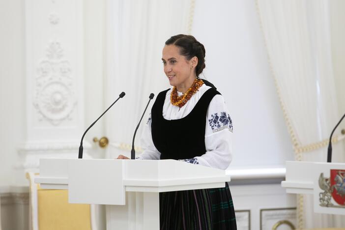 Valstybės apdovanojimų įteikimo ceremonija Lietuvos Prezidento rūmuose