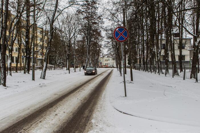 Sudėtingos eismo sąlygos Kaune