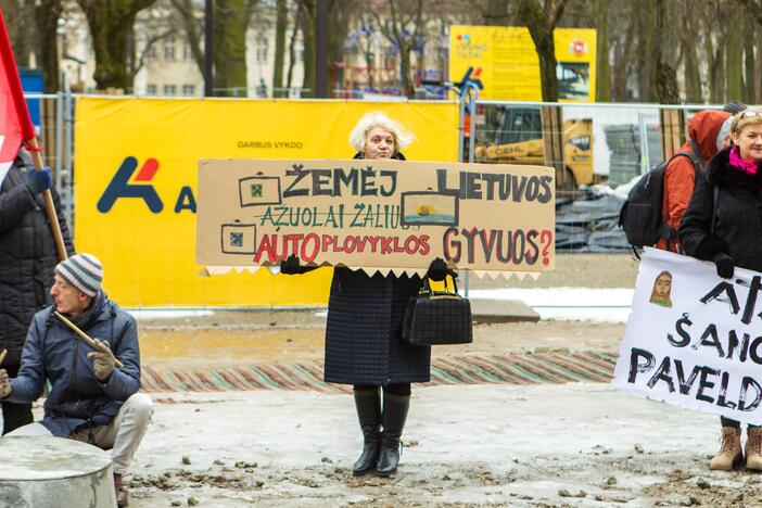 Šančių protestas dėl automobilių plovyklos