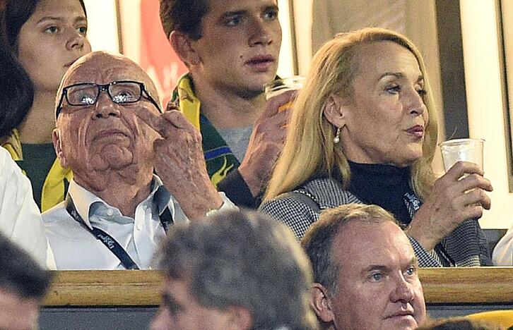 Jerry Hall ir Rupertas Murdochas