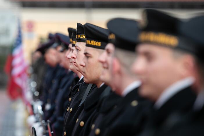 Oficiali JAV gynybos sekretoriaus pasitikimo ceremonija