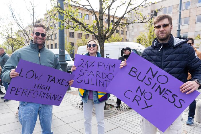 Maitinimo sektoriaus darbuotojų protestas Vilniuje