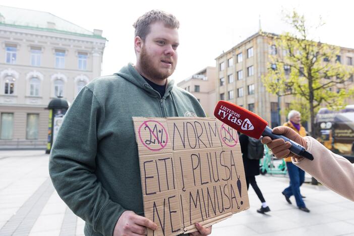 Maitinimo sektoriaus darbuotojų protestas Vilniuje