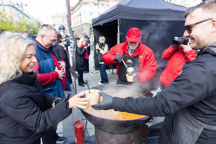 Maitinimo sektoriaus darbuotojų protestas Vilniuje