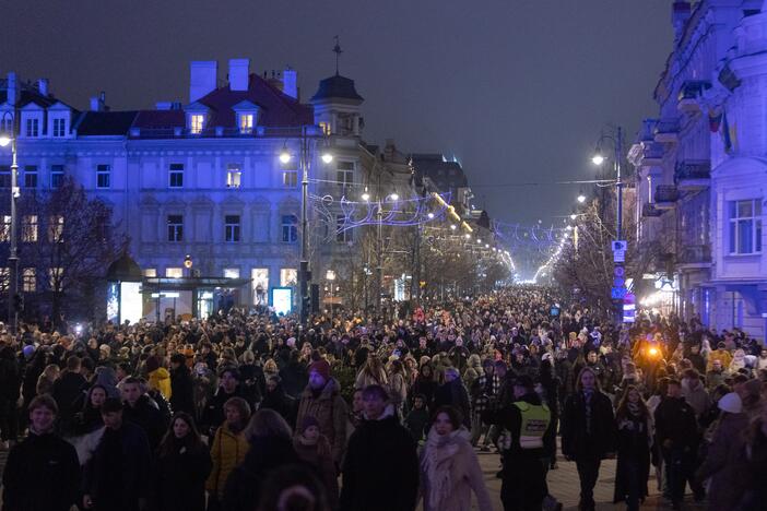 Vilniuje įžiebta Kalėdų eglė