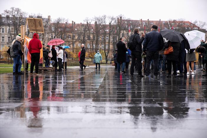 Mitingas už šnipinėjimą nuteistam A. Paleckui palaikyti