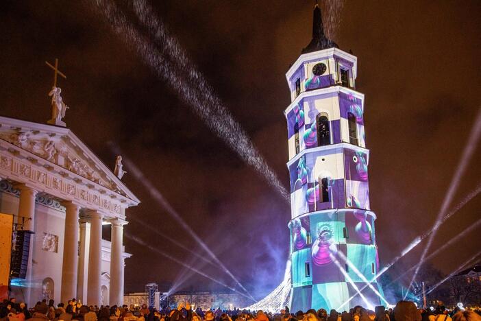 Naujųjų metų sutiktuvėms Vilniaus Katedros aikštėje