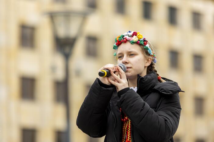 Lenkų protestas dėl mokyklų jungimo