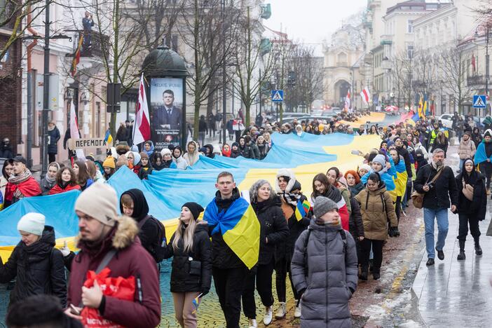 Mitingas ir eitynės Ukrainai palaikyti