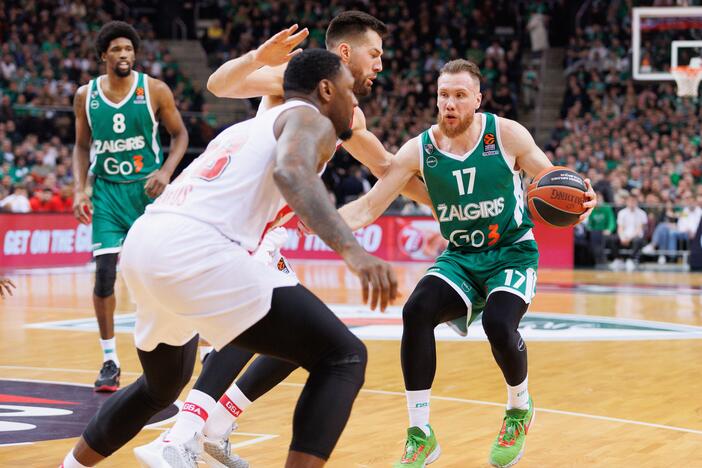 Eurolyga: Kauno „Žalgiris“ – Pirėjo „Olympiacos“ 72:74