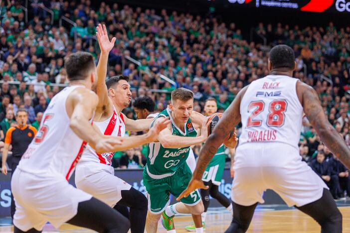 Eurolyga: Kauno „Žalgiris“ – Pirėjo „Olympiacos“ 72:74