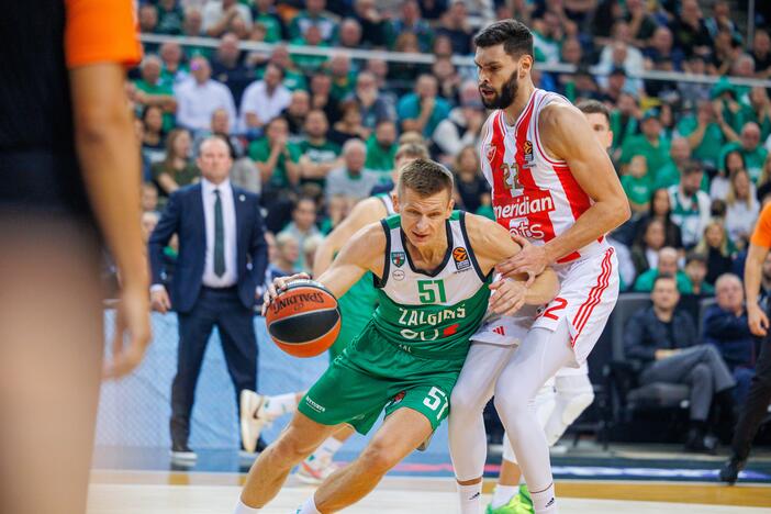 Eurolyga: Kauno „Žalgiris“  –  Belgrado „Crvena Zvezda“ 79:74