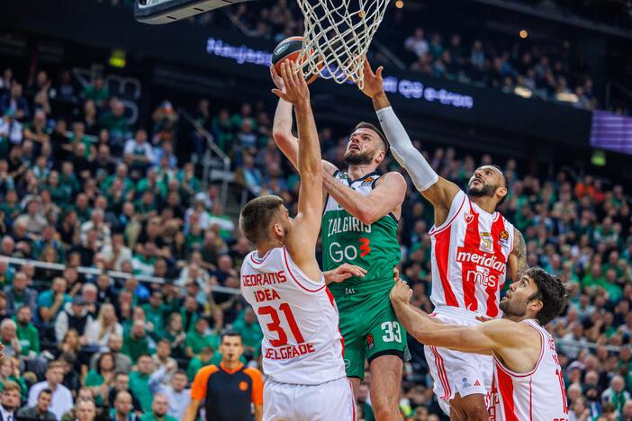 Eurolyga: Kauno „Žalgiris“  –  Belgrado „Crvena Zvezda“ 79:74