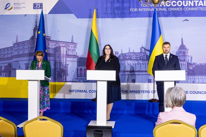 Europos Tarybos teisingumo ministrų spaudos konferencija