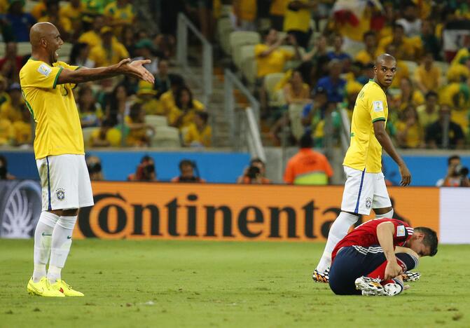 Pasaulio futbolo čempionato ketvirtfinalis: Brazilija - Kolumbija