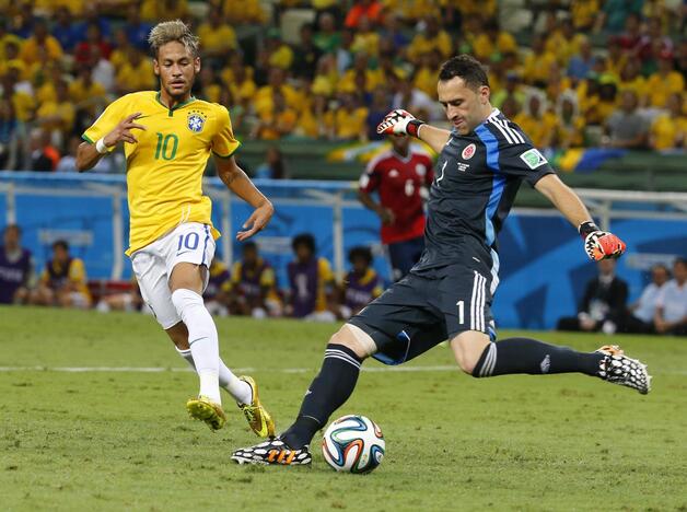 Pasaulio futbolo čempionato ketvirtfinalis: Brazilija - Kolumbija