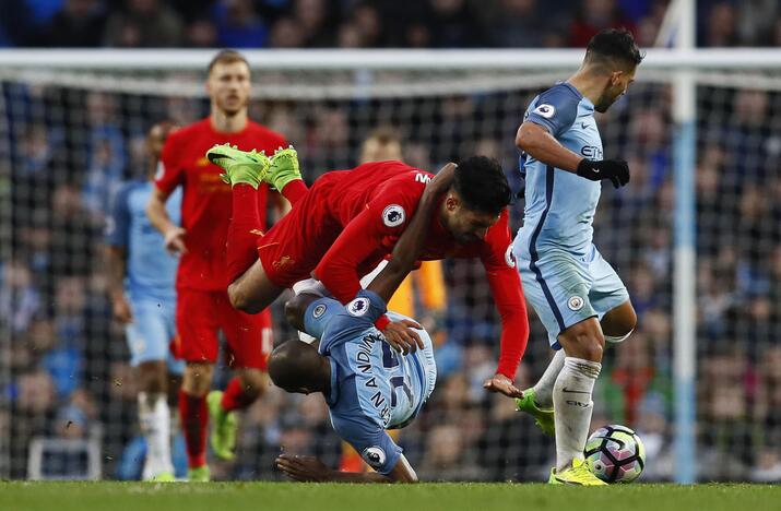 „Manchester City“ ir „Liverpool“ Anglijoje pasidalijo po tašką