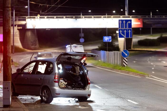 Avarija O. Milašiaus gatvėje Vilniuje