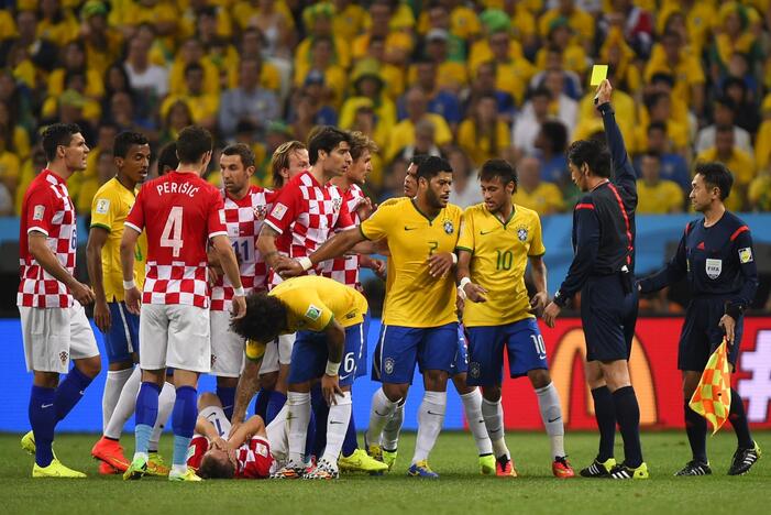 Pasaulio futbolo čempionato rungtynės: Brazilija-Kroatija