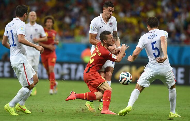 Pasaulio futbolo čempionatas: Belgija - JAV