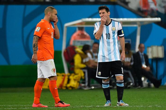 Pasaulio futbolo čempionato pusfinalis: Olandija - Argentina