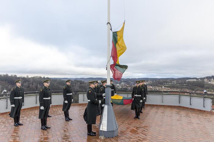 Naujos Lietuvos valstybės vėliavos iškėlimo ceremonija