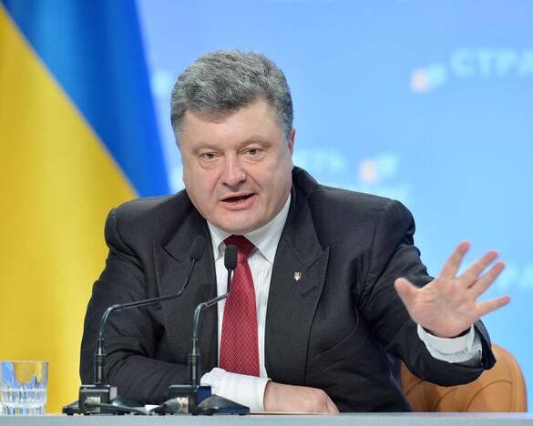 Ukrainos prezidentas P. Porošenka tikisi atkurti taiką šalies rytuose