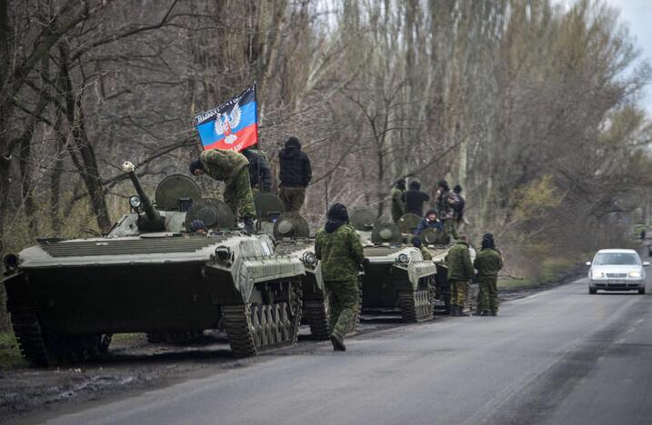 Ukrainos separatistai išsiuntė Tarptautinio gelbėjimo komiteto darbuotojus iš Donecko