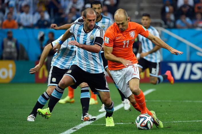 Pasaulio futbolo čempionato pusfinalis: Olandija - Argentina