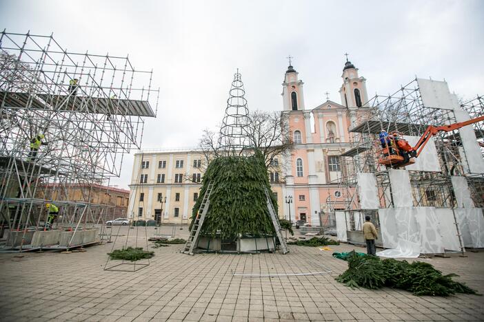 Kalėdinės eglutės ruošimo darbai