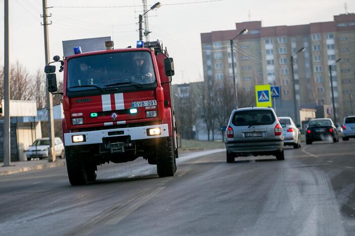 Gaisras Žiemgalių gatvėje