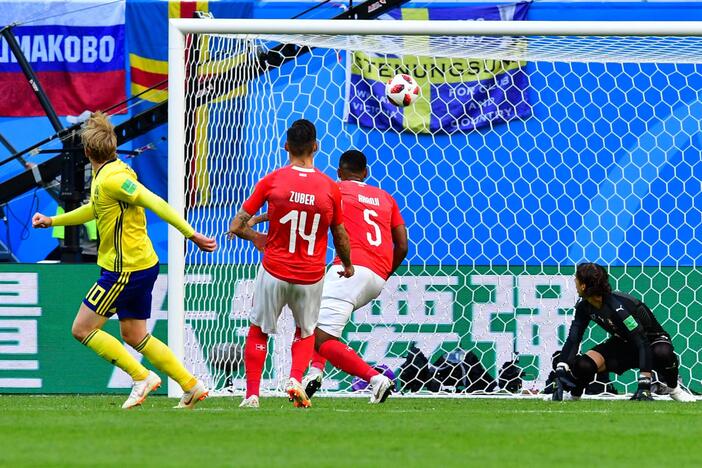 Pasaulio futbolo čempionato aštuntfinalis: Švedija – Šveicarija 1:0