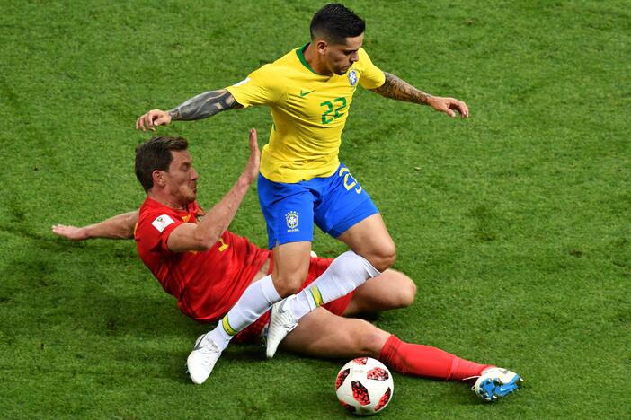 Pasaulio futbolo čempionato ketvirtfinalis: Belgija – Brazilija 2:1