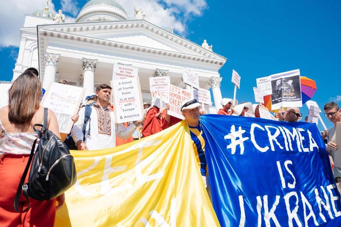 Helsinkyje – protestai prieš D. Trumpą ir V. Putiną