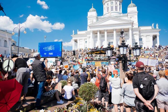 Helsinkyje – protestai prieš D. Trumpą ir V. Putiną