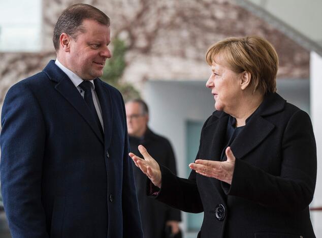 S. Skvernelis Vokietijoje susitiko su A. Merkel