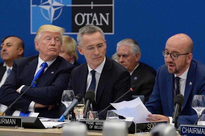 D. Trumpo ir NATO šalių vadovų susitikimas