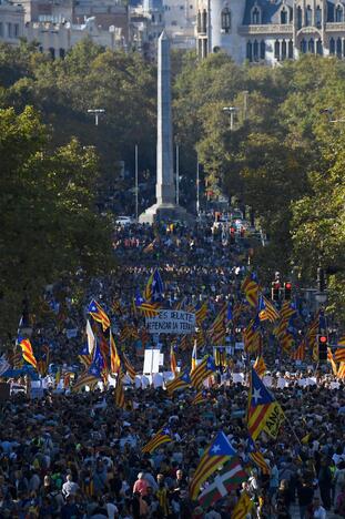 Milžiniškas protestas Barselonoje