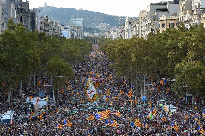 Milžiniškas protestas Barselonoje