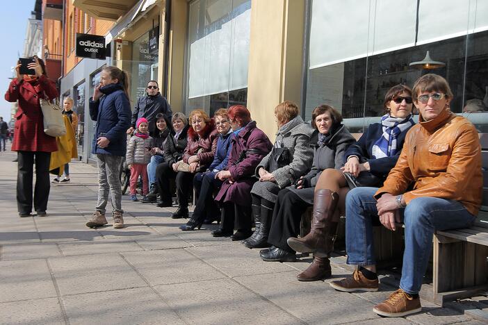 Studentai Kauno centre rideno rekordinį margutį.