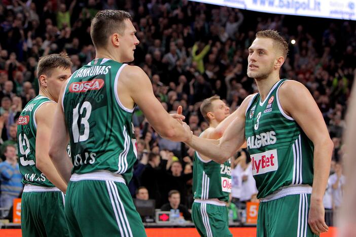 Eurolygos TOP-16 rungtynėse Kauno „Žalgiris“ 75:73 įveikė Bambergo „Brose Basket“ (Vokietija).