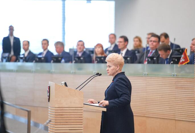 Devintasis D. Grybauskaitės metinis pranešimas Seime