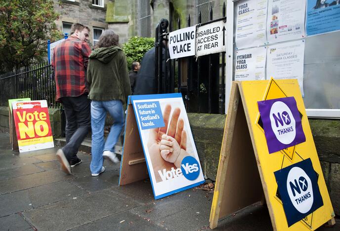 Škotijoje – referendumas dėl nepriklausomybės