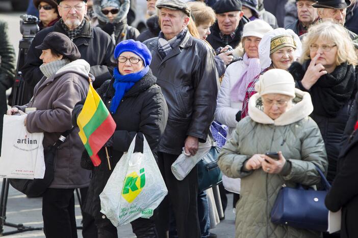 Pensininkų mitingas prie Seimo