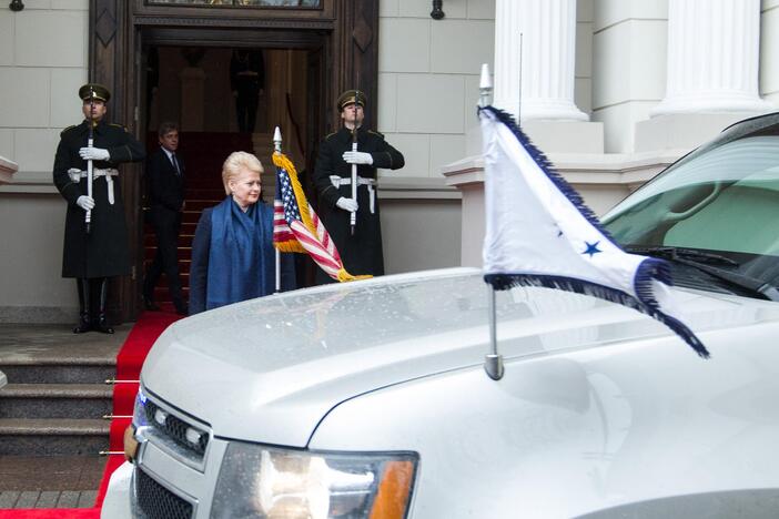 D. Grybauskaitė pasitiko Lietuvoje viešintį JAV viceprezidentą